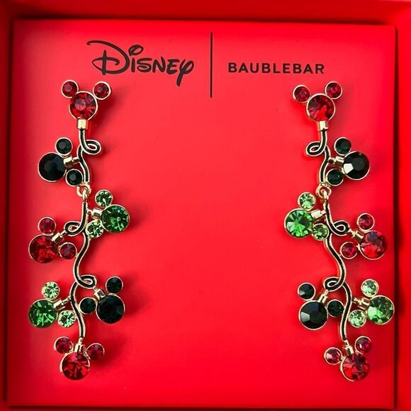 Disney x Bauble Bar Mickey Mouse Christmas Lights Earrings - Picture 1 of 5